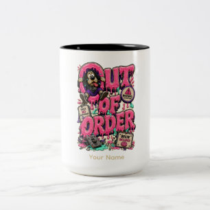 Bicolor Taza Personalizada Divertida de Agotamiento de Caf