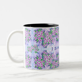 Bicolor Taza Personalizada Flores Pequeñas y Bonitas