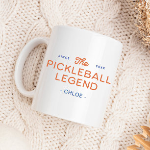 Bicolor Taza Personalizada Leyenda Moderna de Pickleball