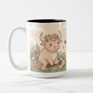 Bicolor Taza personalizada linda Tauro Zodiaco