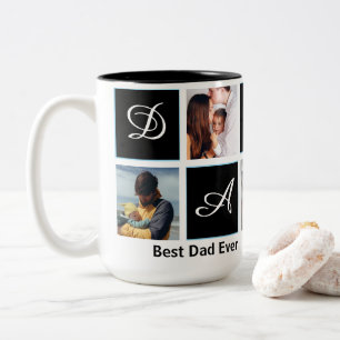 Bicolor Taza Personalizada Mejor Papá del Mundo 5 Fotos