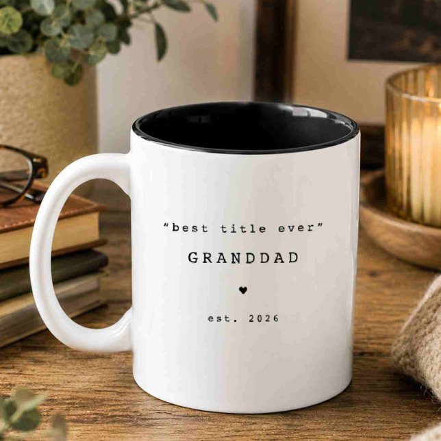 Bicolor Taza Personalizada Mejor Título Abuelo (Subido por el creador)