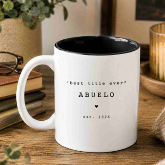 Bicolor Taza Personalizada Mejor Título Abuelo