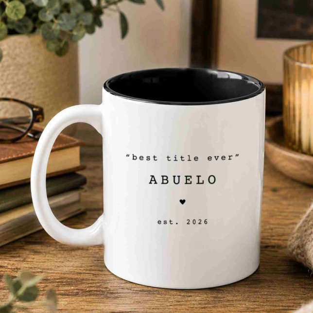 Bicolor Taza Personalizada Mejor Título Abuelo (Subido por el creador)