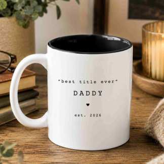 Bicolor Taza Personalizada Mejor Título de Papá