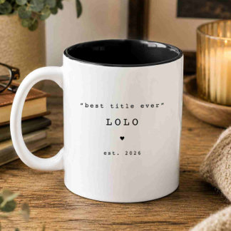 Bicolor Taza Personalizada 'Mejor Título de Todos Lolo'