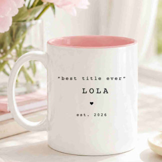 Bicolor Taza Personalizada Mejor Título Lola
