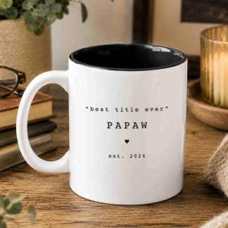 Bicolor Taza Personalizada Mejor Título Papaw
