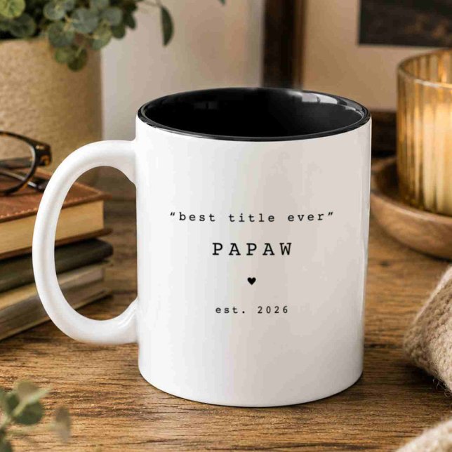 Bicolor Taza Personalizada Mejor Título Papaw (Subido por el creador)