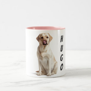 Bicolor Taza personalizada para amantes de perros – Nombre