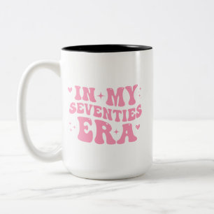 Bicolor Taza Personalizada para Cumpleaños 70: En Mis Sete