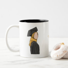 Bicolor Taza personalizada para graduado musulmán