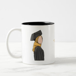 Bicolor Taza personalizada para graduado musulmán