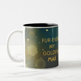Bicolor Taza personalizada para mamá de Golden Retriever