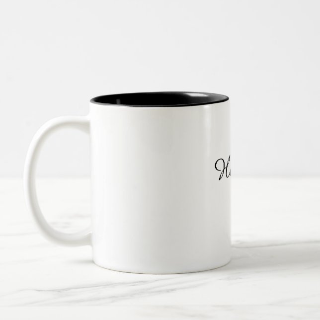 Bicolor Taza Personalizada para Marido Establecido  (Izquierda)