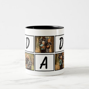 Bicolor Taza personalizada para Papá   Regalo de foto pers
