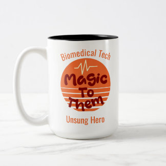 Bicolor Taza personalizada para técnico biomédico