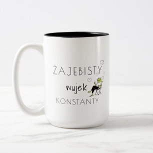Bicolor Taza personalizada Żajebisty Wujek Divertido pol
