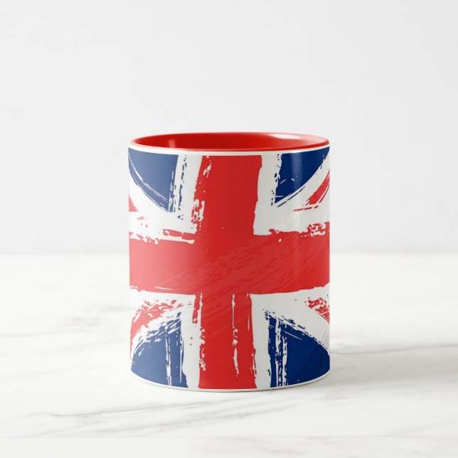 Bicolor Taza pintada de Union Jack (Centro)
