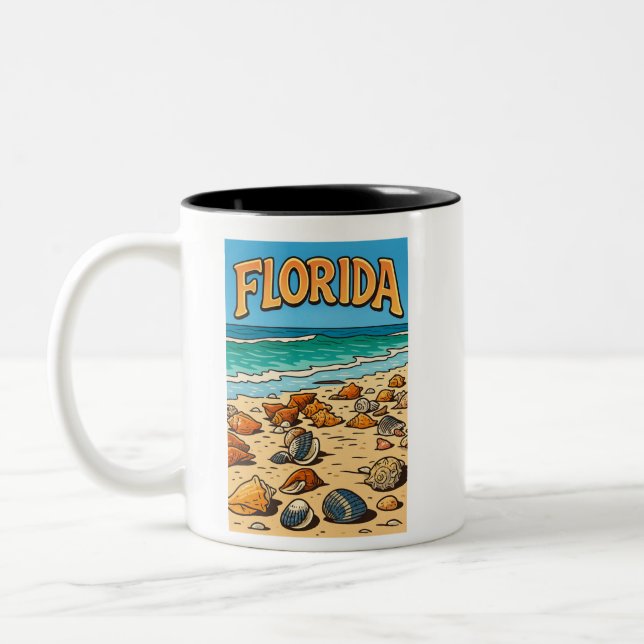 Bicolor Taza "Playa de Florida" (Izquierda)