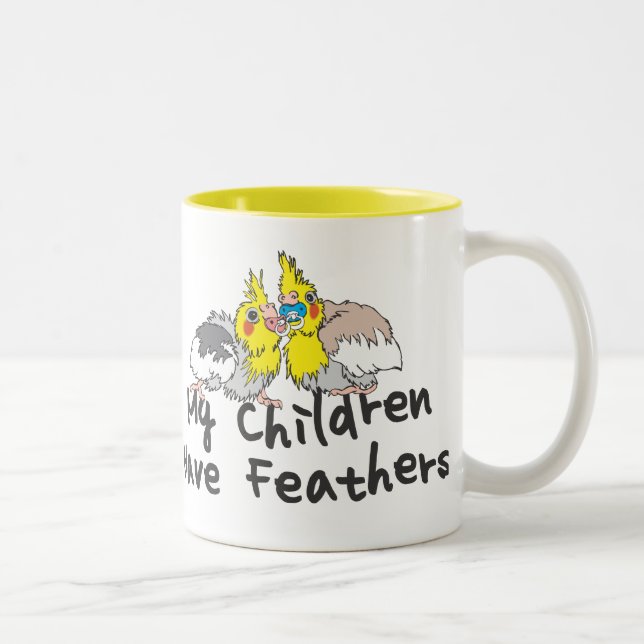 Bicolor Taza plumosa de los niños (Derecha)