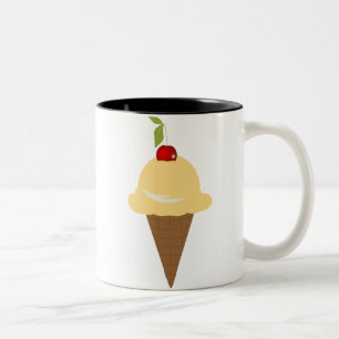 Bicolor Taza poner crema de Vanilla Ice