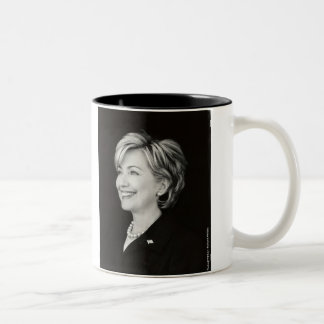 Bicolor Taza presidencial del retrato de Hillary