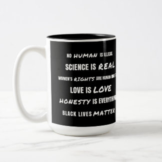 Bicolor Taza progresiva de los valores