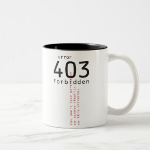 Bicolor Taza prohibida 403 de la realidad