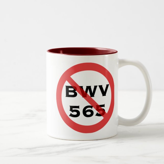 Bicolor Taza prohibida de BWV 565 (Derecha)