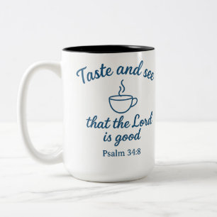 Bicolor Taza 'Prueba y ve que el Señor es bueno'