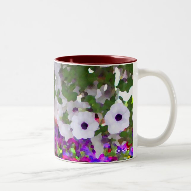 Bicolor Taza púrpura de la profusión (Derecha)