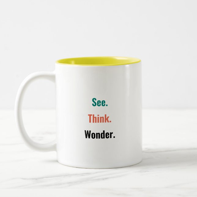 Bicolor Taza PZ "Ver. Pensar. Maravillarse." (Izquierda)