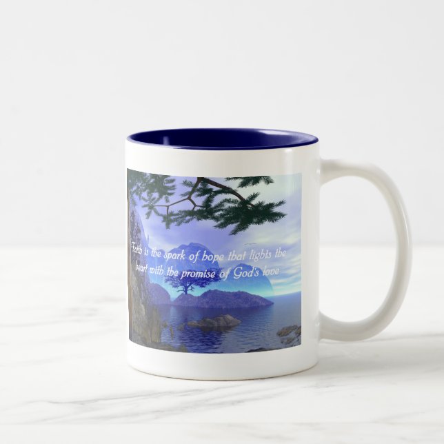 Bicolor Taza que dice cristiana (Derecha)
