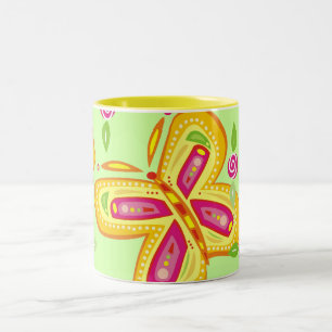 BICOLOR TAZA RADIANTE DE LA MARIPOSA