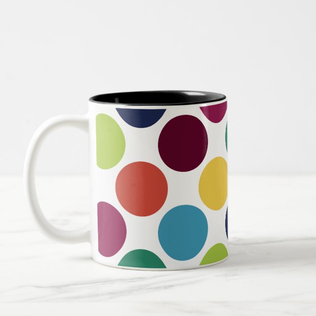 Bicolor Taza redonda de la taza de café del punto de la (Izquierda)