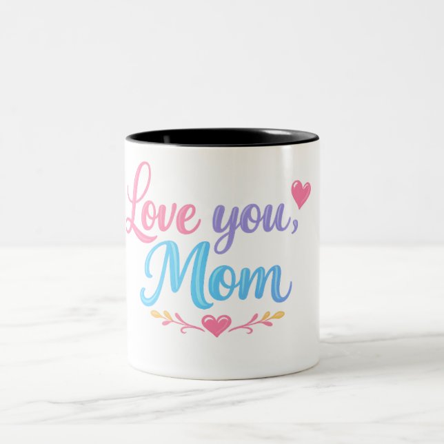 Bicolor Taza Regalo Te Amo Mamá (Centro)