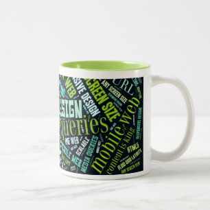 Bicolor Taza responsiva del diseño