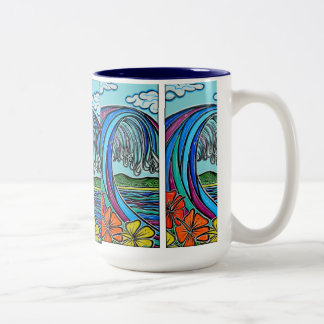 Bicolor Taza retra de la onda