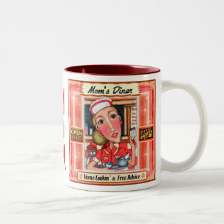 Bicolor Taza retra del diseño del arte de la cocina del