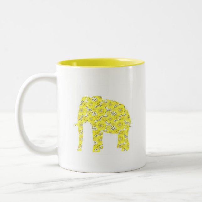 Bicolor taza retra del elefante (Izquierda)