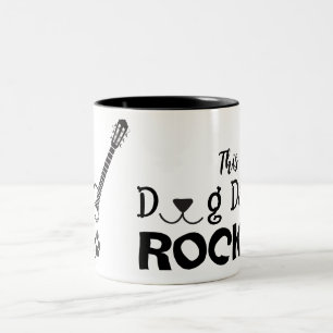 Bicolor Taza Rockin' Dog Dad