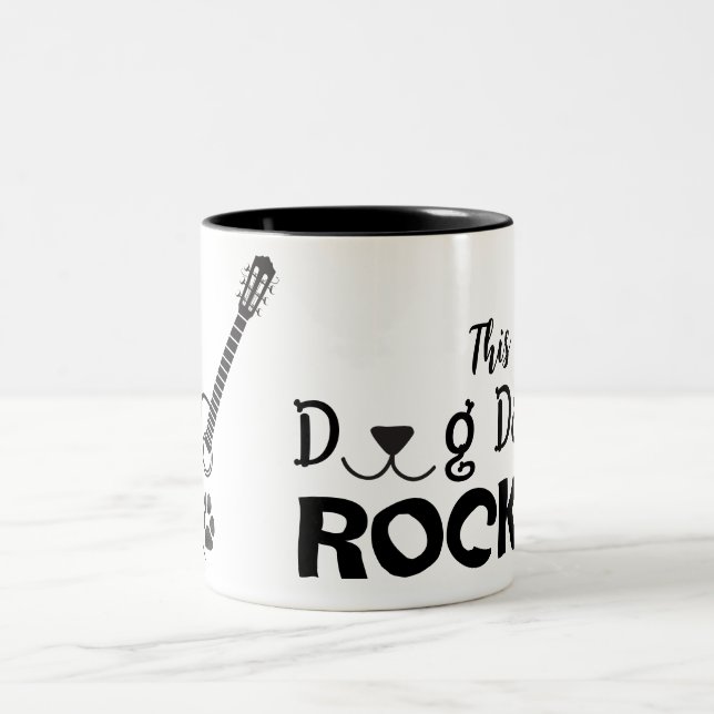 Bicolor Taza Rockin' Dog Dad (Centro)