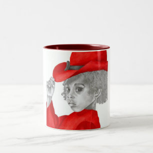 Bicolor Taza roja del chica 2