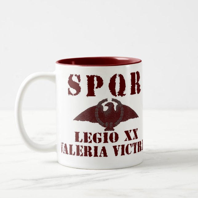 Bicolor Taza romana valerosa de la legión de (Izquierda)