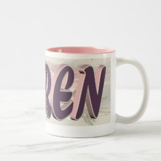 Bicolor Taza rosada de Karen