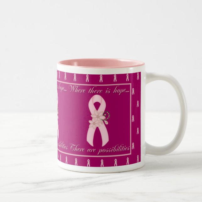Bicolor Taza rosada de la esperanza (Derecha)