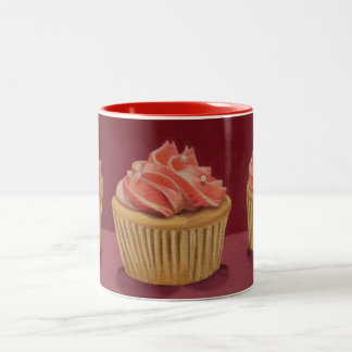 Bicolor Taza rosada de las magdalenas