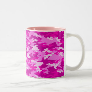 Bicolor Taza rosada del camuflaje