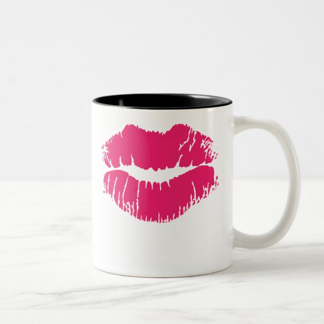 Bicolor Taza rosada del lápiz labial (Derecha)